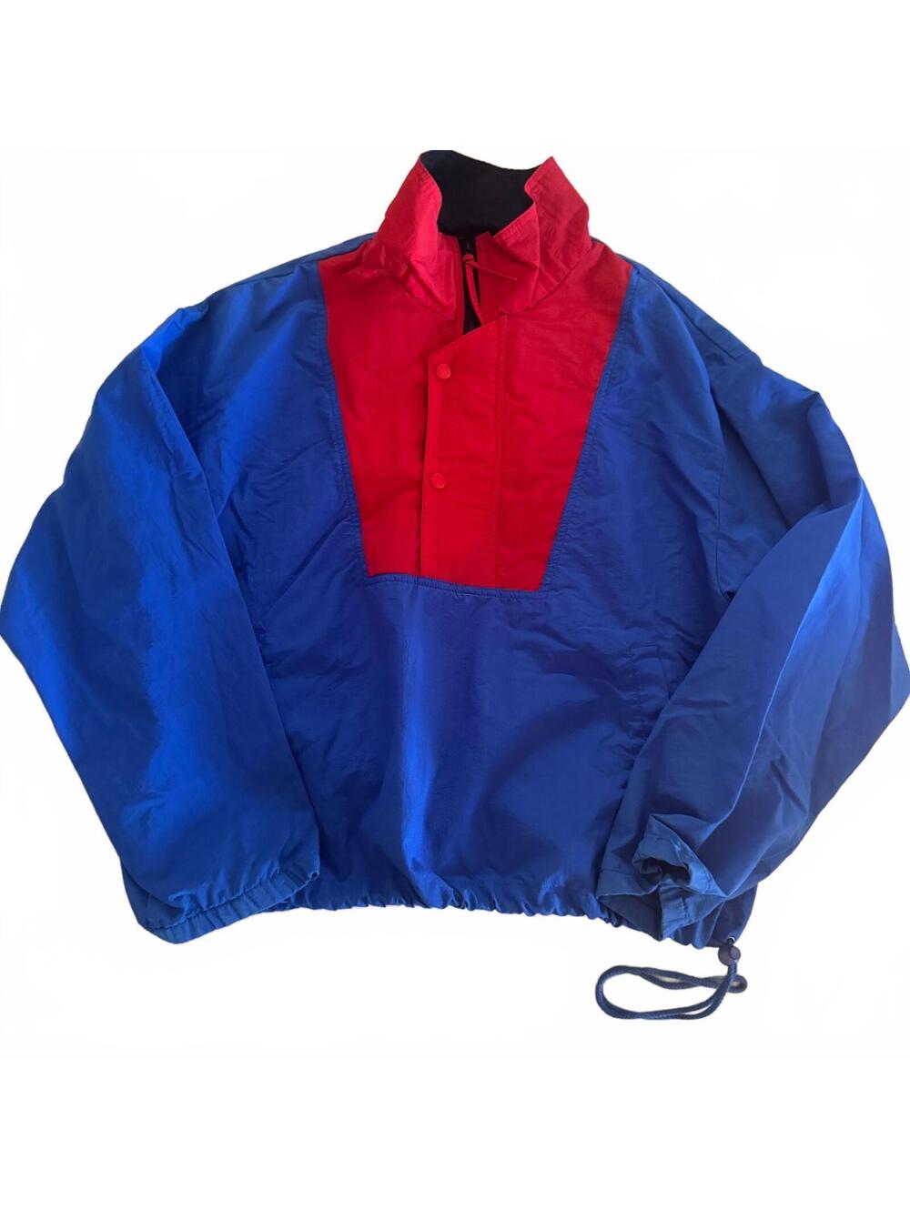Field Stream Gordon Ferguson Nylon Anorak Jacket Size L Blue Red Pullover Vtg